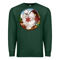 Sports Green silkie chicken christmas Premium Sweatshirt - LillyAllenDesigns