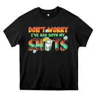 Black dont worry ive had both my shots Heavy Core Tee - texasbilliewilder