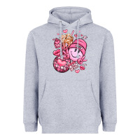 Heather Grey retro valentines day Heavyweight Hoodie - LillyAllenDesigns