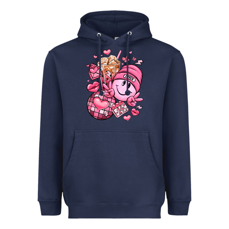 Retro Valentines Day Heavyweight Hoodie by LillyAllenDesigns | Teevron