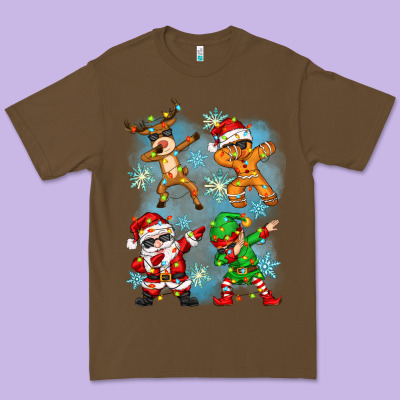 Dabbing Christmas Premium Tee Designed By Zillion Design Studio