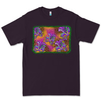 Plum mardi gras mask background Premium Tee - BarkalooDesign