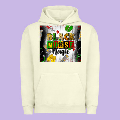 Black Nurse Magic Urban Hoodie Designed By Cowgirlartshop