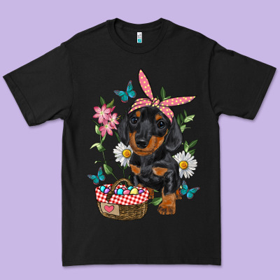 Premium Tee easter dachshund