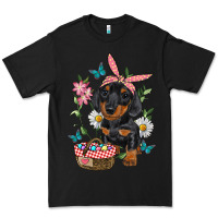 Black easter dachshund Premium Tee - RanaPortraitStore