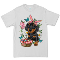 Dove Grey easter dachshund Premium Tee - RanaPortraitStore