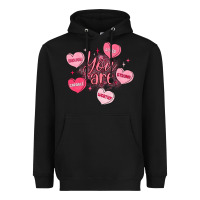 Black you are enough valentines day Heavyweight Hoodie - LillyAllenDesigns