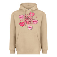 Mushroom you are enough valentines day Heavyweight Hoodie - LillyAllenDesigns
