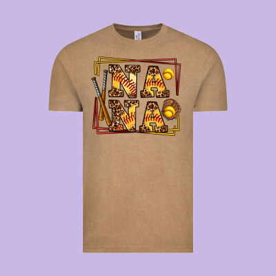 Softball  Nana Vintage Tee Designed By Adodesignshop