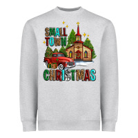 Heather Grey small town christmas church western truck Heavyweight Sweatshirt - AdoDesignShop