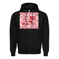 Black jesus is my valentine Zipper Hoodie - MaliasSmallBusiness