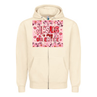 Sandshell jesus is my valentine Zipper Hoodie - MaliasSmallBusiness