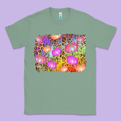 Colourful Pumpkin Background Classic Tee Designed By Adodesignshop