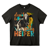Asphalt dont be a salty heifer with sunflowers Heavy Core Tee - texasbilliewilder