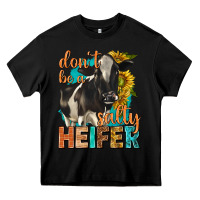 Black dont be a salty heifer with sunflowers Heavy Core Tee - texasbilliewilder