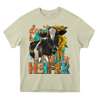 Mossy dont be a salty heifer with sunflowers Heavy Core Tee - texasbilliewilder