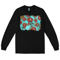 Black red roses with leopard background Long Sleeve Tee - LillyAllenDesigns