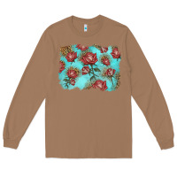 Toasted Coconut red roses with leopard background Long Sleeve Tee - LillyAllenDesigns