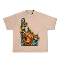 Burro idaho map long haired cow Urban Heavy Tee - Jasminsmagicworld