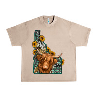 French Oak idaho map long haired cow Urban Heavy Tee - Jasminsmagicworld