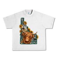 Lunar Rock idaho map long haired cow Urban Heavy Tee - Jasminsmagicworld