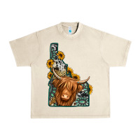 Sandshell idaho map long haired cow Urban Heavy Tee - Jasminsmagicworld