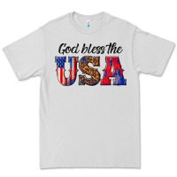 Dove Grey god bless the usa Premium Tee - texasbilliewilder