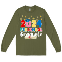 Army Green 2024 preschool graduate Long Sleeve Tee - JahusDesignShop