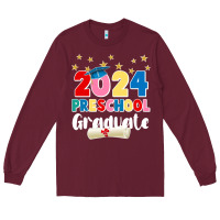 Burgundy 2024 preschool graduate Long Sleeve Tee - JahusDesignShop