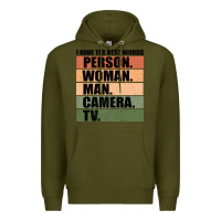 Army Green Person Woman Man Camera Tv Premium Hoodie - Bettercallsaul