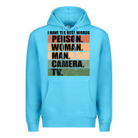 Ocean Blue Person Woman Man Camera Tv Premium Hoodie - Bettercallsaul
