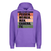 Purple Person Woman Man Camera Tv Premium Hoodie - Bettercallsaul