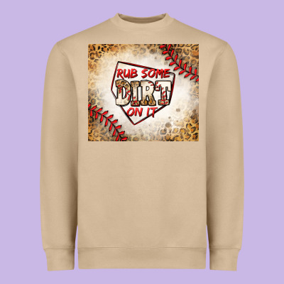 Rub Some Dirt On It Baseball Heavyweight Sweatshirt Designed By Jasminsmagicworld