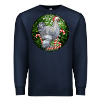 Navy brahma chicken christmas Premium Sweatshirt - LillyAllenDesigns