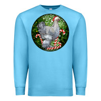 Ocean Blue brahma chicken christmas Premium Sweatshirt - LillyAllenDesigns