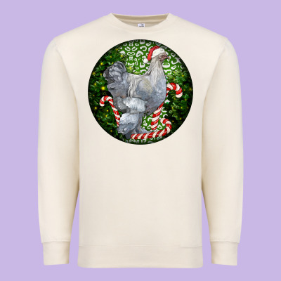 Brahma Chicken Christmas Premium Sweatshirt Designed By Lillyallendesigns