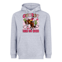 Heather Grey cowboy take me away Heavyweight Hoodie - LillyAllenDesigns