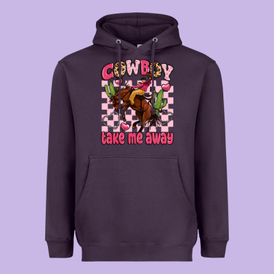 Cowboy Take Me Away Heavyweight Hoodie Designed By Lillyallendesigns