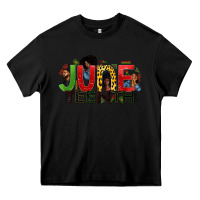 Black JUNE TEENTH Heavy Core Tee - Zillion Design Studio