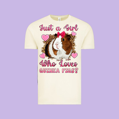 Just A Girl Love Who Loves Guinea Pigs Vintage Tee Designed By Artiststas