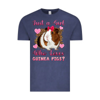 Vintage Denim Just A Girl Love Who Loves Guinea Pigs Vintage Tee - Artiststas