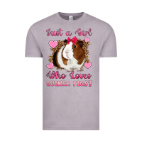 Vintage Zinc Just A Girl Love Who Loves Guinea Pigs Vintage Tee - Artiststas