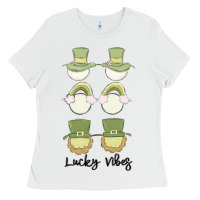 White lucky vibes Ladies Tee - MaliasSmallBusiness