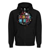 Black school nurse Zipper Hoodie - MaliasSmallBusiness