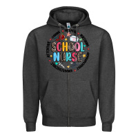 Charcoal Heather school nurse Zipper Hoodie - MaliasSmallBusiness