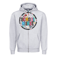 Heather Grey school nurse Zipper Hoodie - MaliasSmallBusiness