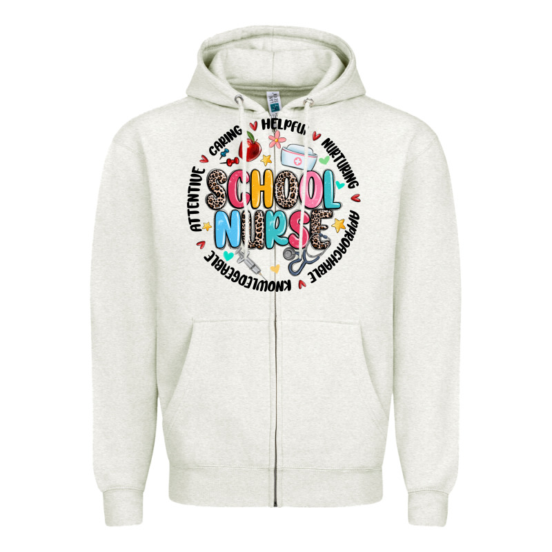 School Nurse Zipper Hoodie by MaliasSmallBusiness | Teevron