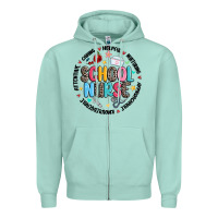 Seafoam school nurse Zipper Hoodie - MaliasSmallBusiness