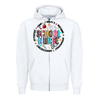 White school nurse Zipper Hoodie - MaliasSmallBusiness