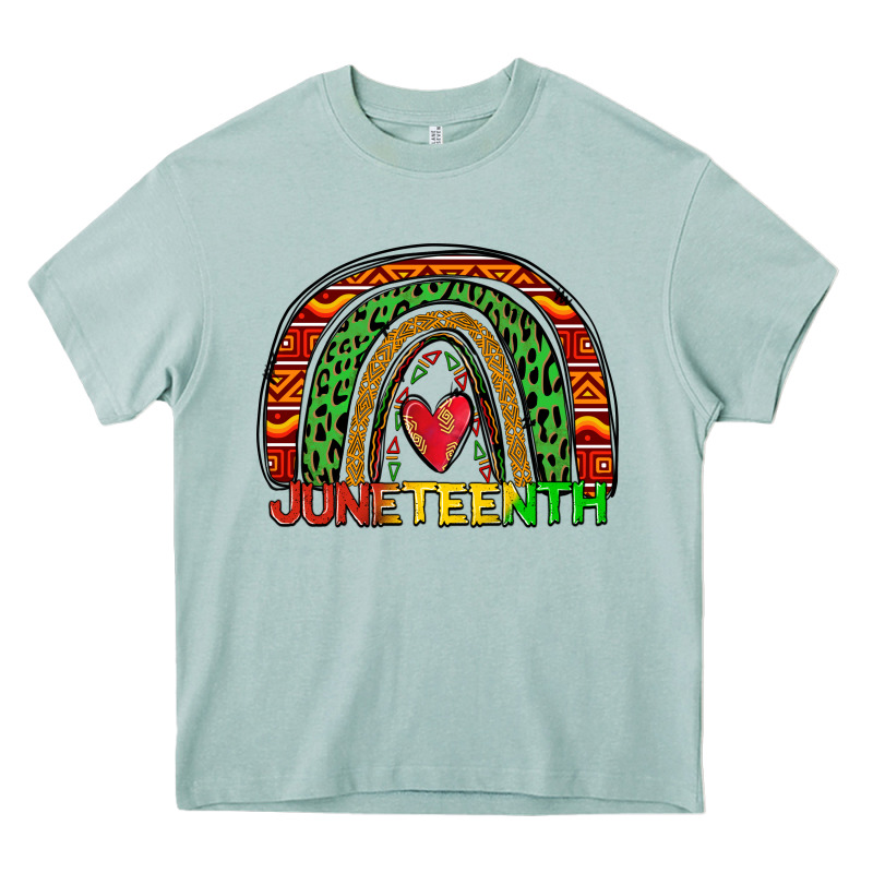 Juneteenth Rainbow Heavy Core Tee by Zillion Design Studio | Teevron